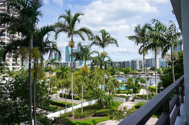 view of water feature