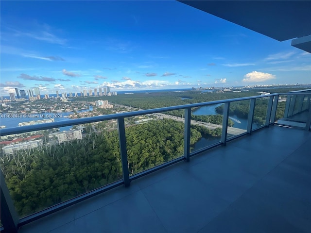 balcony featuring a city view