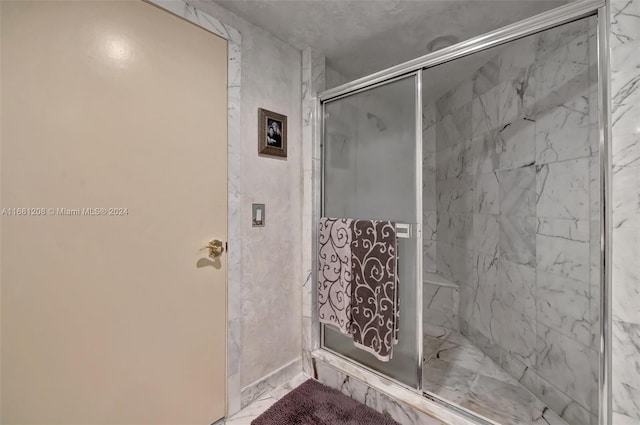 bathroom featuring walk in shower