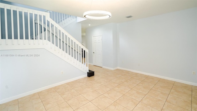 interior space featuring tile patterned flooring