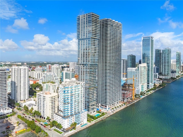 view of city featuring a water view