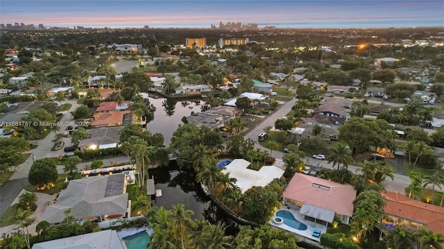 drone / aerial view featuring a residential view