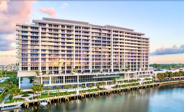 view of property featuring a water view