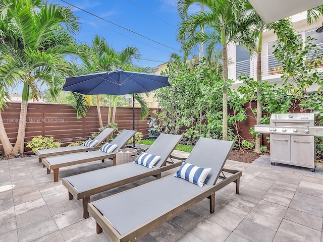 1808 Coral Ridge Dr Unit 1808, Fort Lauderdale, FL 33305 - view of patio / terrace featuring a grill and fence