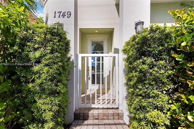 view of doorway to property