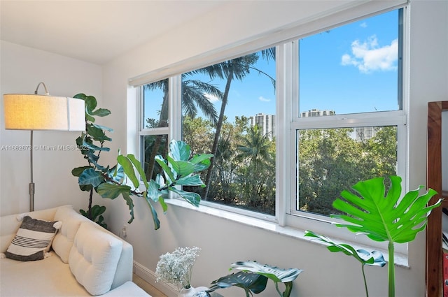 interior space with a wealth of natural light