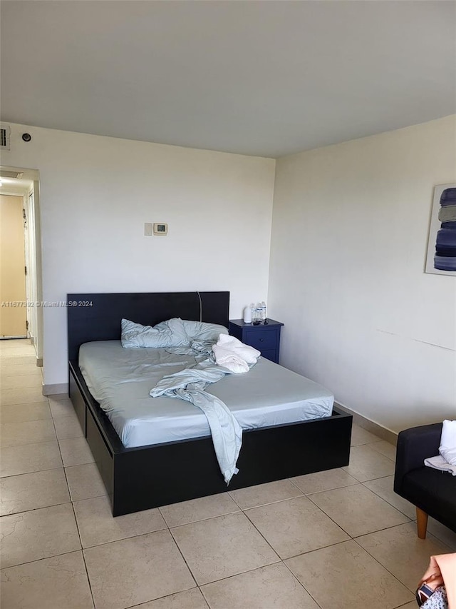 view of tiled bedroom