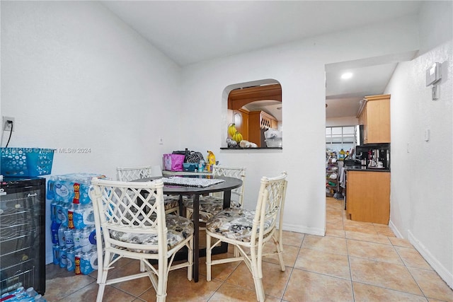 view of tiled dining area