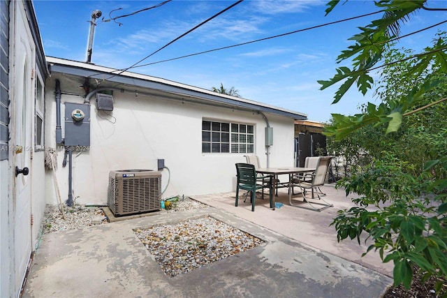 view of patio / terrace with central AC