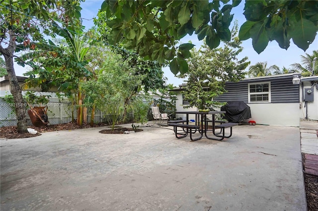 view of patio featuring grilling area