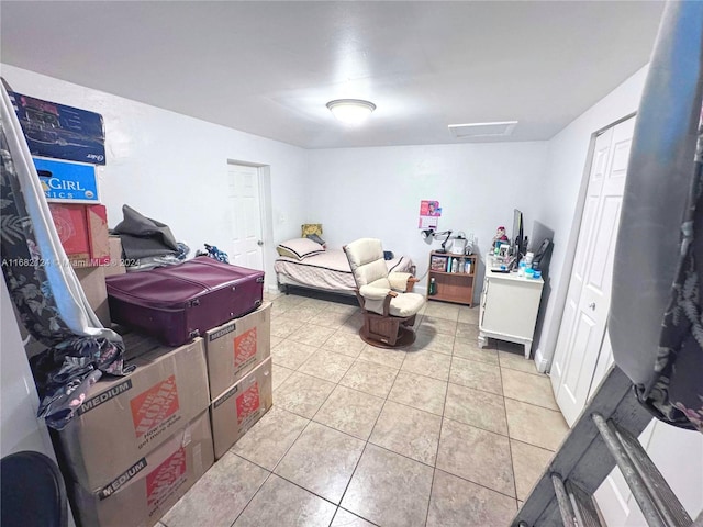 interior space with light tile patterned flooring