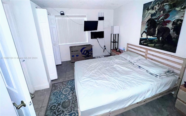 view of tiled bedroom