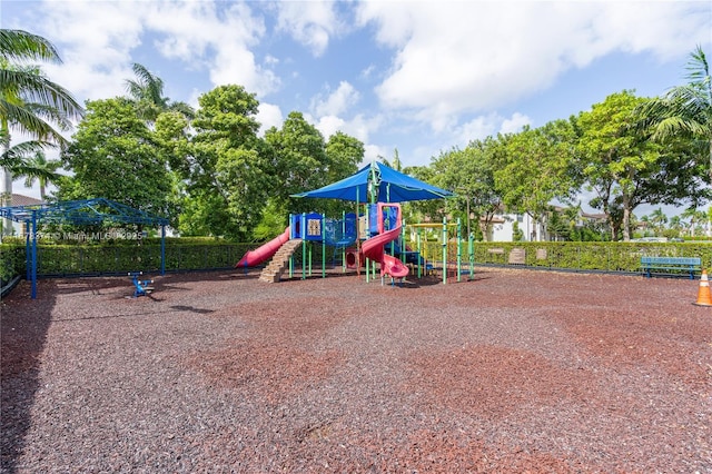 view of jungle gym