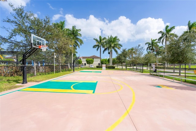 view of basketball court