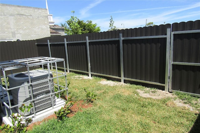 view of yard with cooling unit