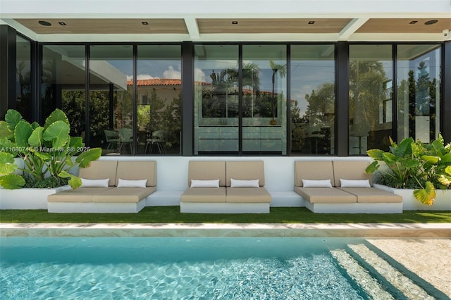 650 Warren Ln, Key Biscayne, FL 33149 - exterior space with an outdoor living space