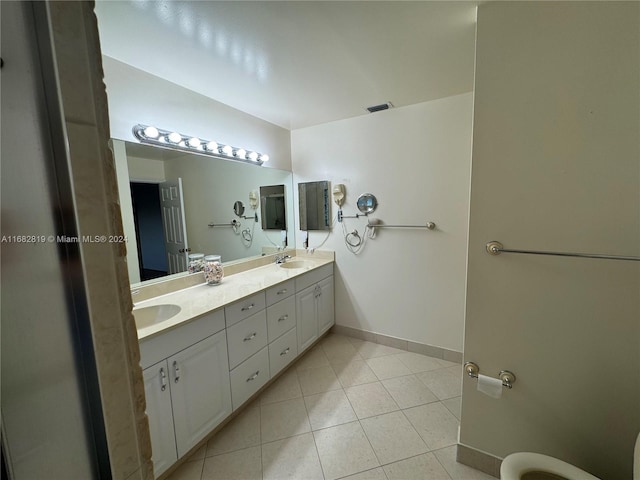 bathroom featuring tile patterned floors and vanity