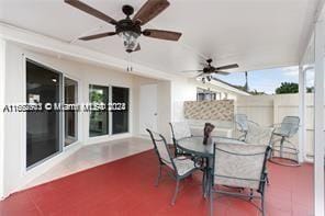 view of patio / terrace with ceiling fan