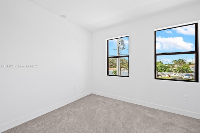 view of carpeted spare room