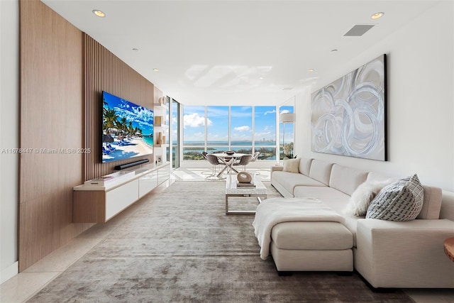 100 S Pointe Dr Unit 3402, Miami Beach, FL 33139 - living room with floor to ceiling windows and recessed lighting