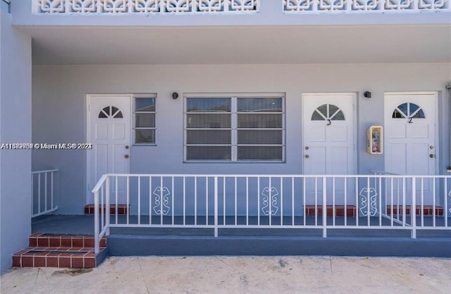 view of doorway to property