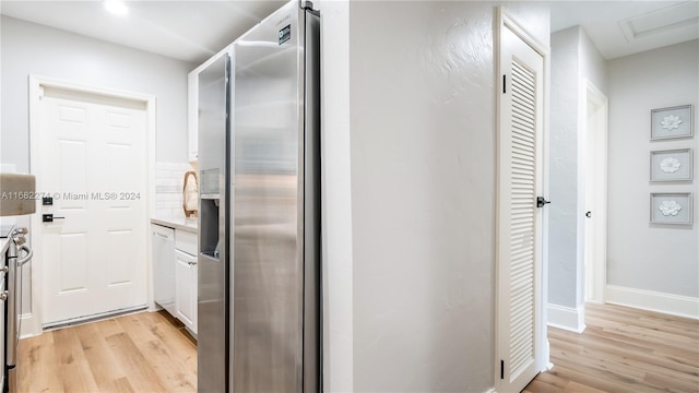 interior space with hardwood / wood-style floors