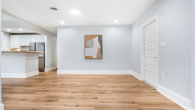 interior space featuring light wood-type flooring