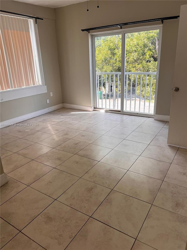 view of tiled empty room