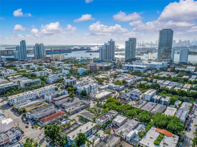 731 6th St Unit 201-E, Miami Beach, FL 33139 - aerial view of a view of skyline and a nearby body of water