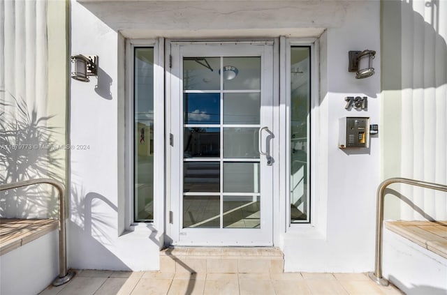 view of doorway to property