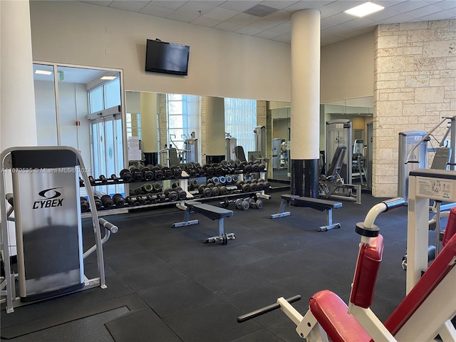 5161 Collins Ave Unit 801, Miami Beach, FL 33140 - workout area featuring healthy amount of natural light