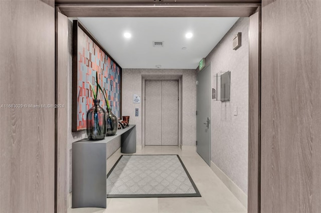 corridor with elevator