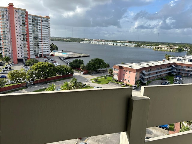 view of water feature