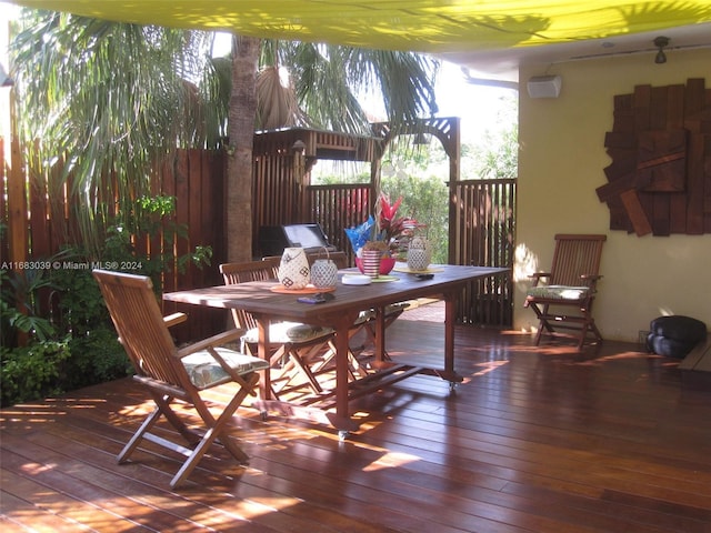 view of patio / terrace with a deck