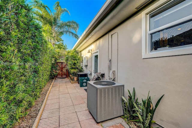 view of patio with central AC unit