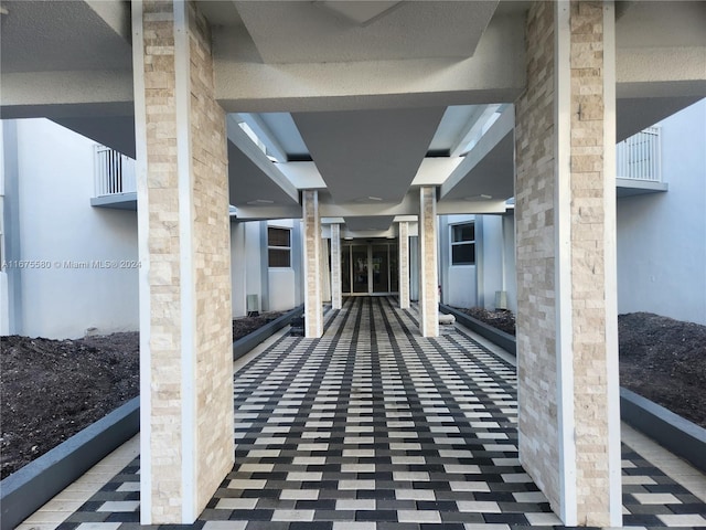 view of patio / terrace with a balcony