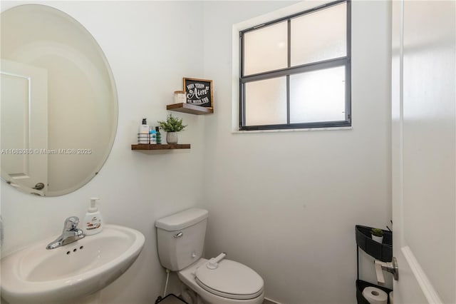 bathroom featuring sink and toilet