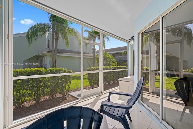 view of sunroom