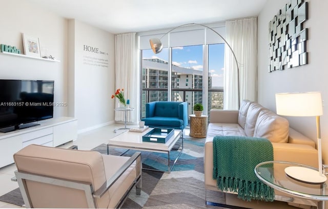 485 Brickell Ave Unit 3906, Miami, FL 33131 - living room featuring a wall of windows
