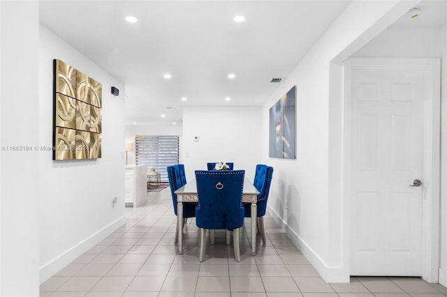 view of tiled dining room