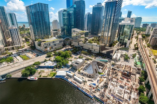 view of city featuring a water view