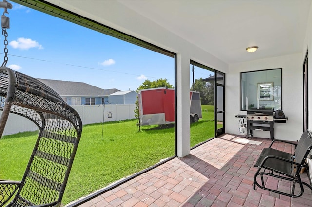 view of sunroom