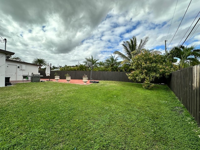 view of yard featuring a patio