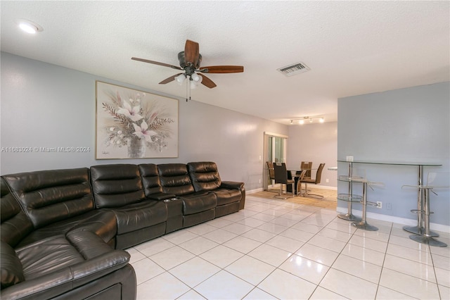 2510 SW Natura Blvd, Deerfield Beach, FL 33441 - living area featuring light tile patterned flooring and a ceiling fan