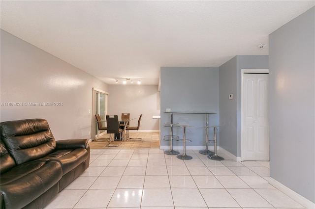 view of tiled living room