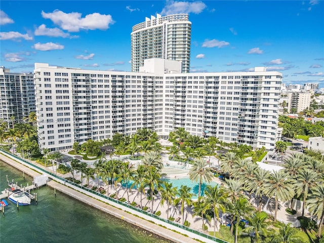 view of property with a water view