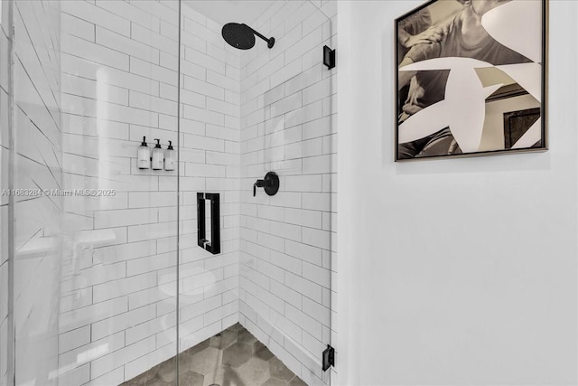 bathroom featuring an enclosed shower