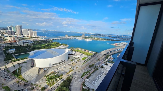 398 NE 5th St Unit 3707, Miami, FL 33132 - view of urban area with a notable bridge and a large body of water