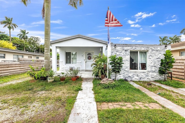 view of front of home featuring a porch