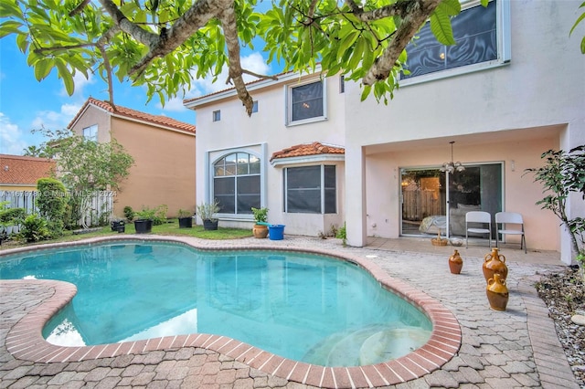 view of pool with a patio area